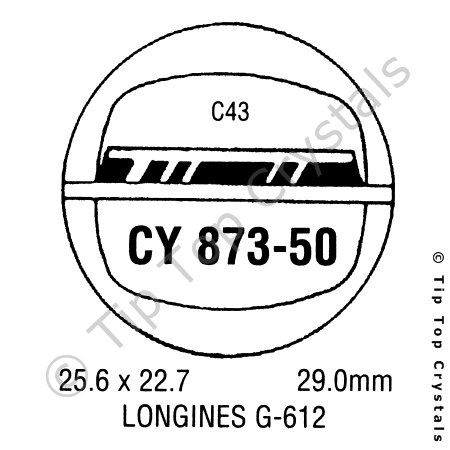 GS CY873-50 Watch Crystal