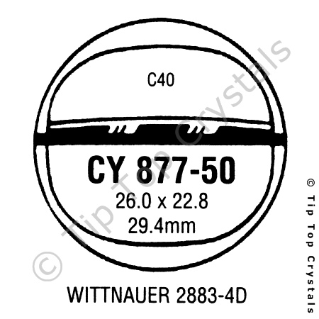 GS CY877-50 Watch Crystal