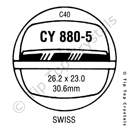 GS CY880-5 Watch Crystal