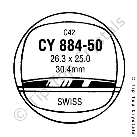GS CY884-50 Watch Crystal