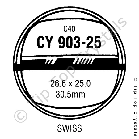 GS CY903-25 Watch Crystal