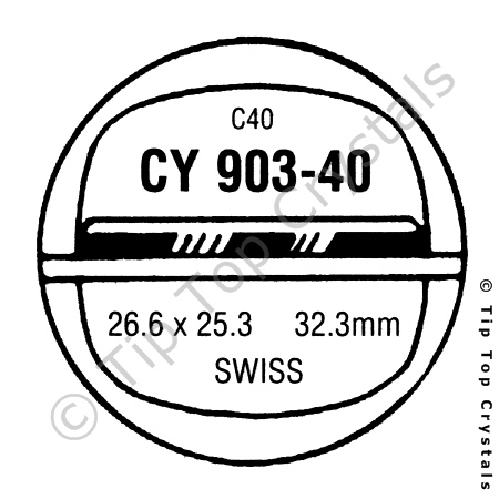 GS CY903-40 Watch Crystal