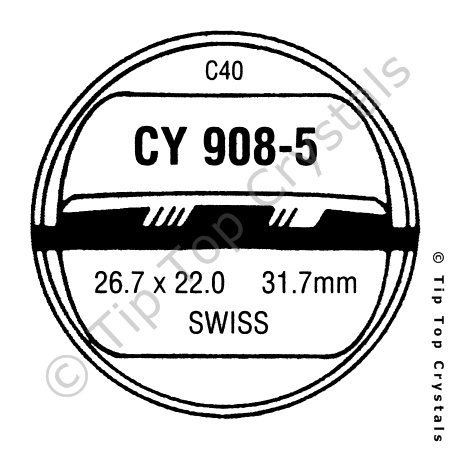 GS CY908-5 Watch Crystal