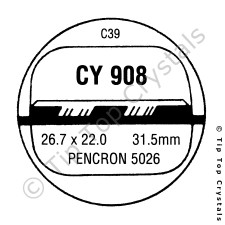 GS CY908 Watch Crystal