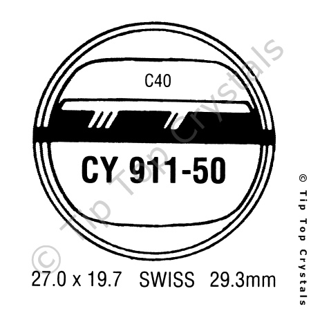 GS CY911-50 Watch Crystal