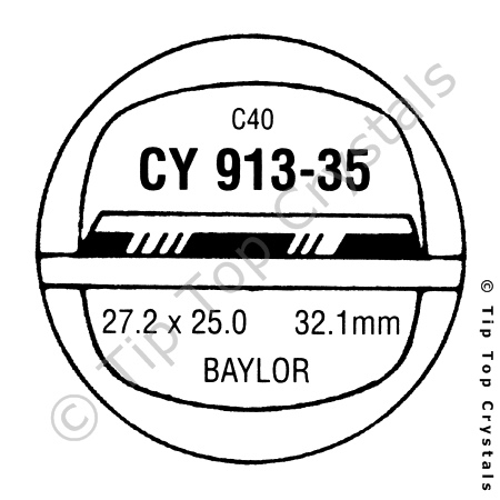 GS CY913-35 Watch Crystal