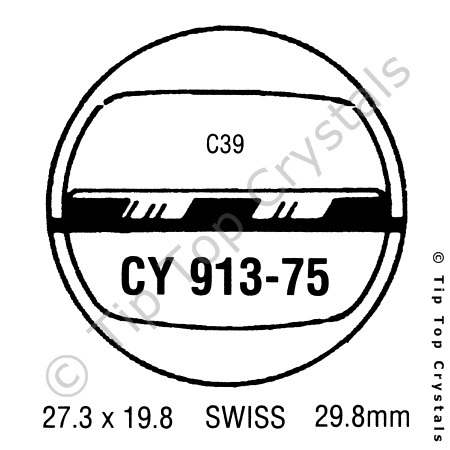 GS CY913-75 Watch Crystal