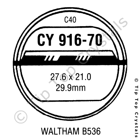 GS CY916-70 Watch Crystal