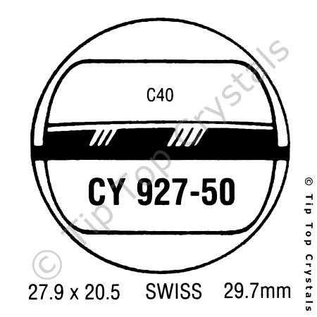 GS CY927-50 Watch Crystal