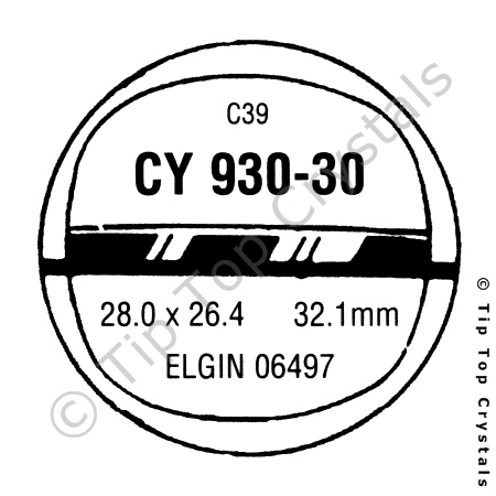 GS CY930-30 Watch Crystal