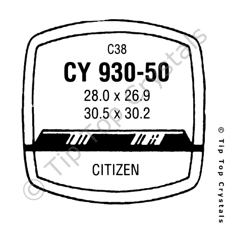 GS CY930-50 Watch Crystal