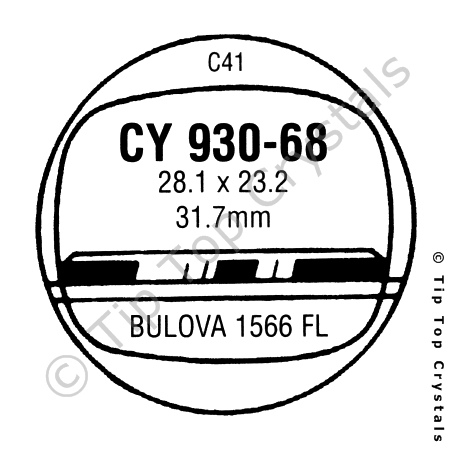 GS CY930-68 Watch Crystal