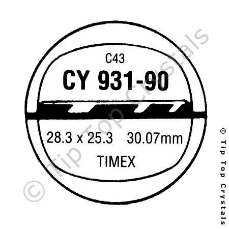 GS CY931-90 Watch Crystal