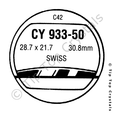 GS CY933-50 Watch Crystal