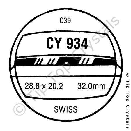 GS CY934 Watch Crystal