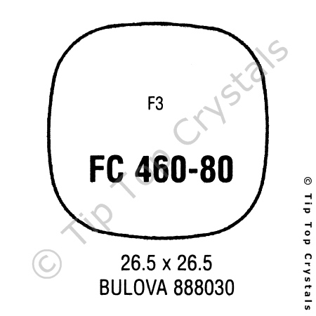 GS-FC460-80 Watch Crystal (Plastic, Flat)
