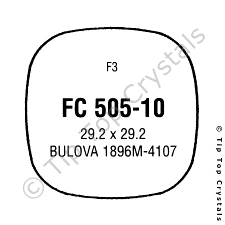 GS-FC505-10 Watch Crystal (Plastic, Flat)