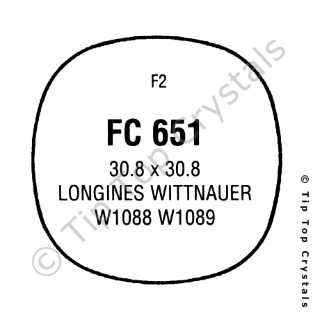 GS-FC651 Watch Crystal (Plastic, Flat)