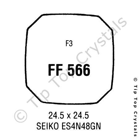 GS-FF566 Watch Crystal (Plastic, Flat)