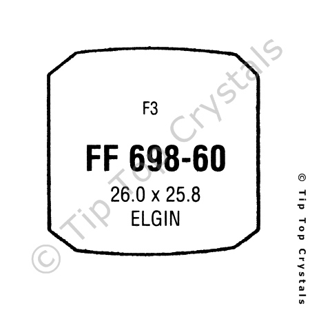 GS-FF698-60 Watch Crystal (Plastic, Flat)