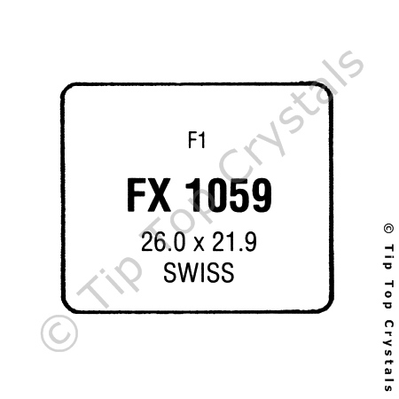 GS-FX1059 Watch Crystal (Plastic, Flat)