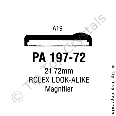 GS PA197-72 Watch Crystal