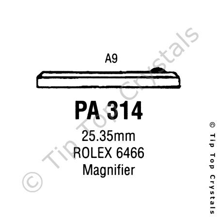 GS PA314 Watch Crystal