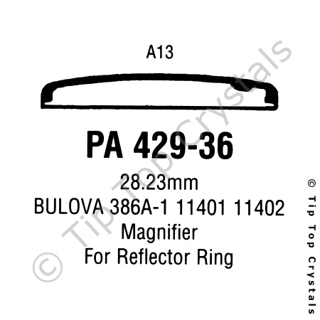 GS PA429-36 Watch Crystal