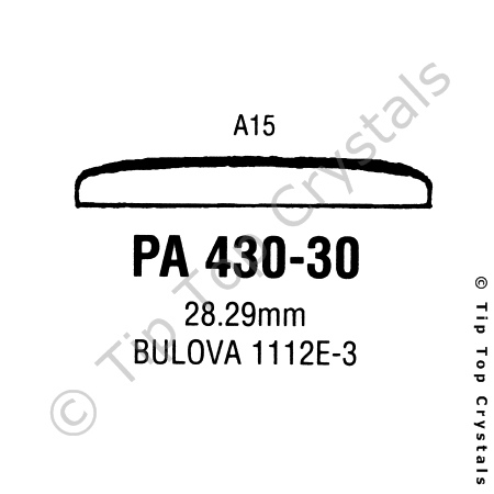 GS PA430-30 Watch Crystal