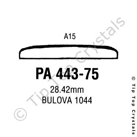 GS PA443-75 Watch Crystal