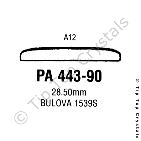 GS PA443-90 Watch Crystal