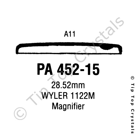 GS PA452-15 Watch Crystal