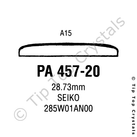 GS PA457-20 Watch Crystal