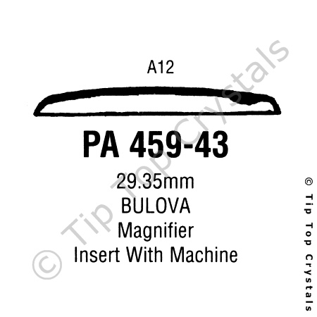 GS PA459-43 Watch Crystal