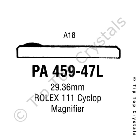 GS PA459-47L Watch Crystal