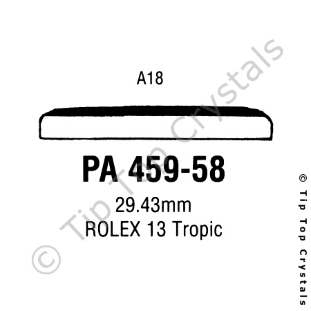 GS PA459-58 Watch Crystal