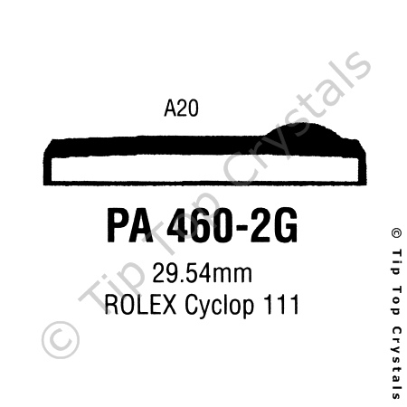 GS PA460-2G Watch Crystal