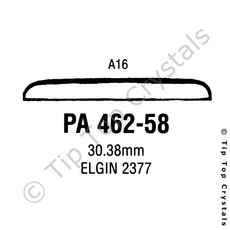 GS PA462-58 Watch Crystal