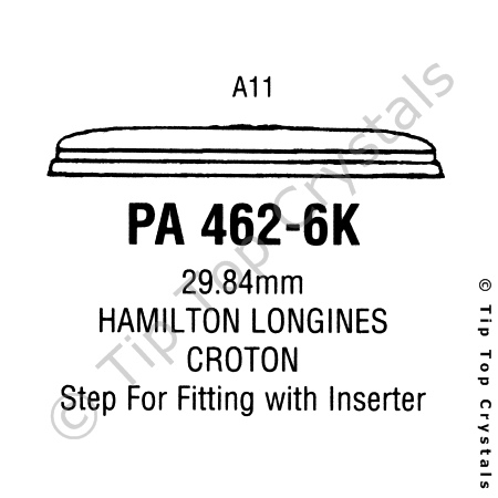 GS PA462-6K Watch Crystal