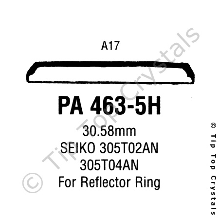 GS PA463-5H Watch Crystal