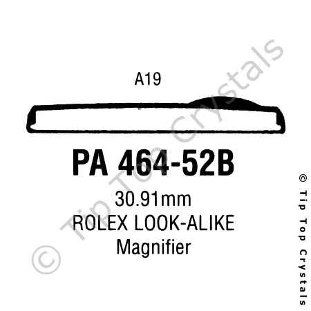 GS PA464-52B Watch Crystal