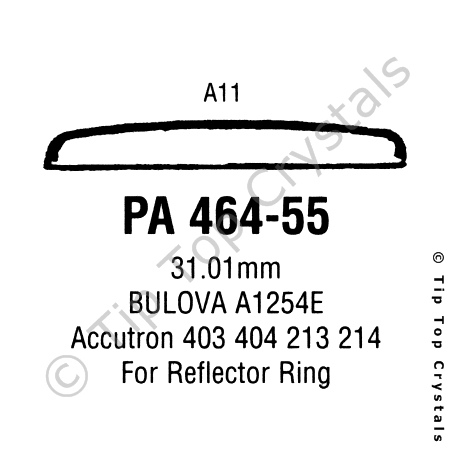 GS PA464-55 Watch Crystal