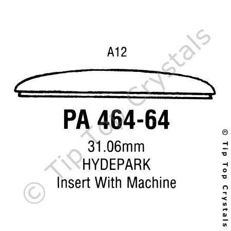 GS PA464-64 Watch Crystal