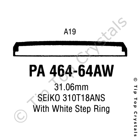 GS PA464-64AW Watch Crystal