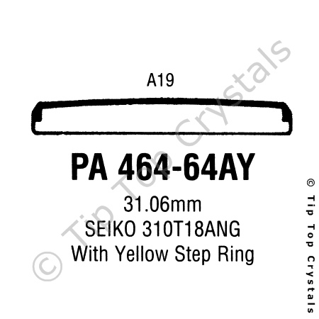 GS PA464-64AY Watch Crystal