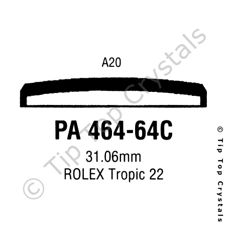 GS PA464-64C Watch Crystal