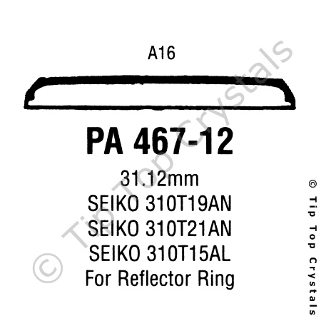 GS PA467-12 Watch Crystal