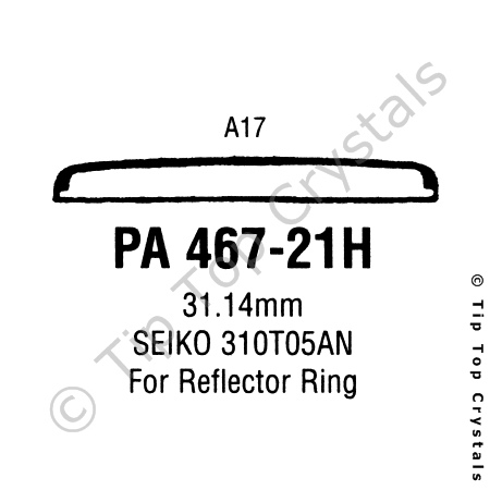 GS PA467-21H Watch Crystal