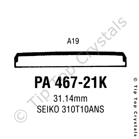 GS PA467-21K Watch Crystal