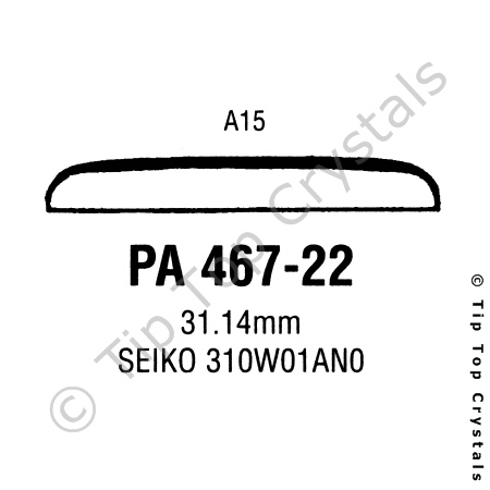 GS PA467-22 Watch Crystal